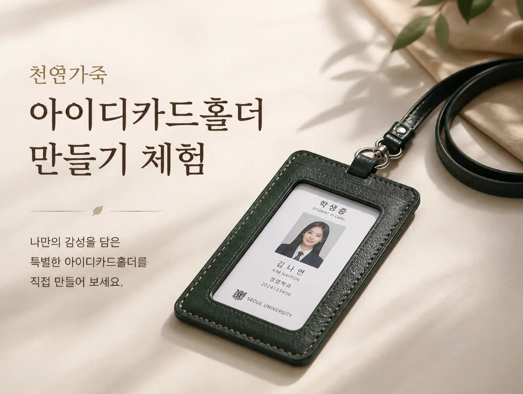 천연가죽 아이디카드 홀더 