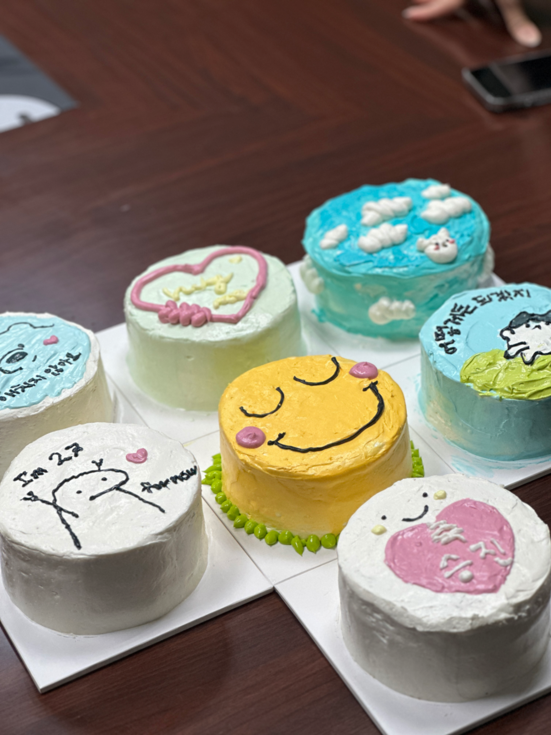 미니레터링 크림치즈케이크